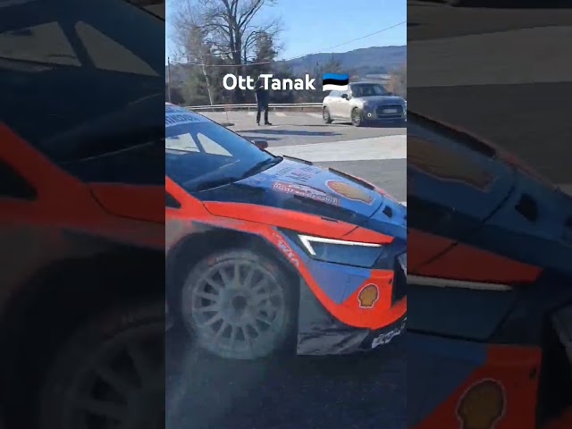 wrc rally Monte Carlo Ott Tanak 🇪🇪 Martin Jarveoja hyundai with a car taken after an exit😱😱😱😱😱