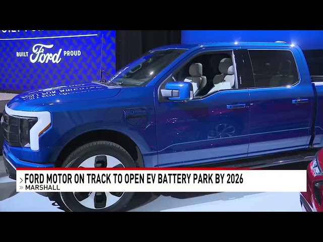 Ford's electric vehicle battery park in Marshall hits major construction milestone