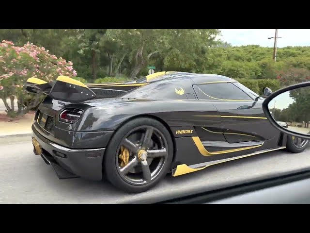 Koenigsegg Agera RS Phoenix and Aventador SVJ epic drive! HEADPHONE ISERS BEWARE!!!