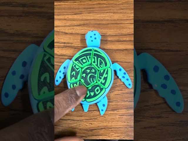 3D Printed Sea Explorer Turtle Fidget , God bless ! #3dprint #3dprinted #3dprints #fidget