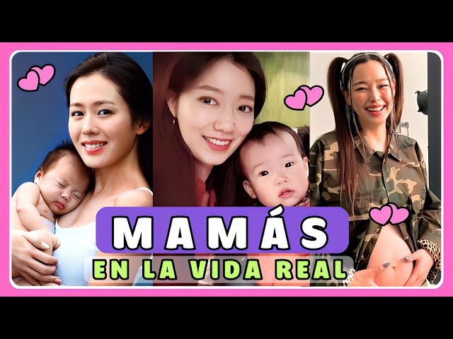 💕25 ACTRICES COREANAS que son MAMÁS en la VIDA REAL🤱🏻¿Con quién se casaron?, embarazo a los 40 años😲