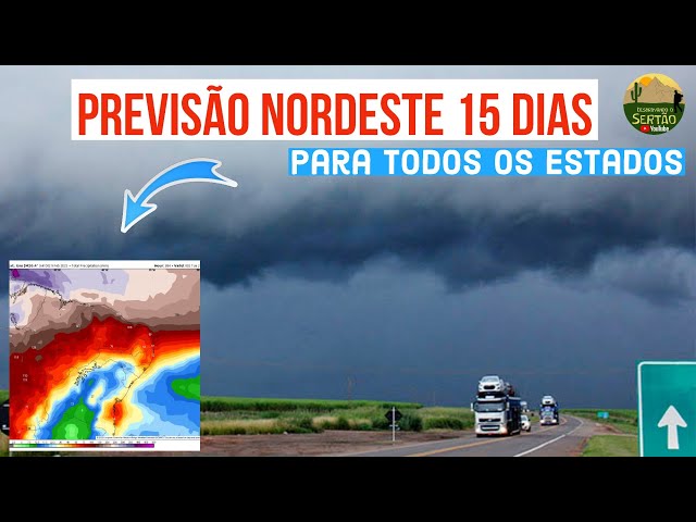 Previsão do Tempo para o Nordeste 15 Dias