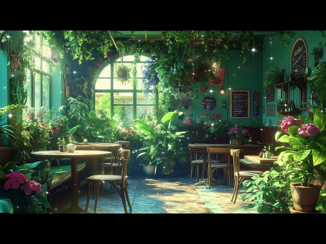 Serene Indoor Garden Café Relaxing Jazz Music for Study, Focus, and Sleep