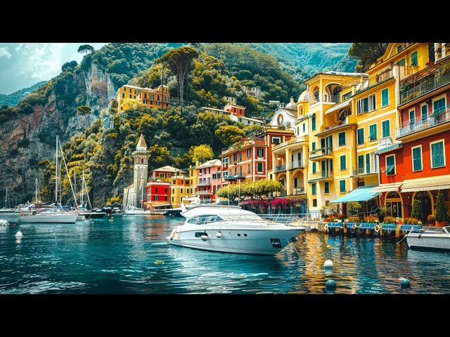 Exploring Incredible Portofino, Walking tour 4K60 HDR Italy | European Walking Tours