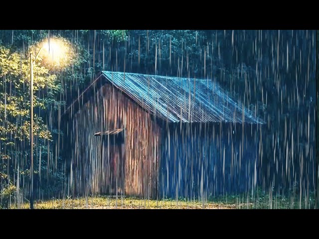 All You Need To Fall Asleep Fast, Sleep Instantly | Strong Rainstorm on Tin Roof & Intense Thunder