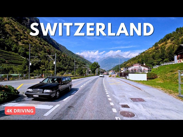 4K Scenic Drive from Sierre to Martigny, Switzerland’s Alpine Beauty