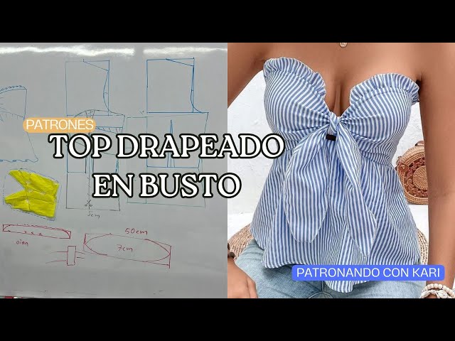 hermoso top drapeado y te enseño como patronarlo para que te quedo perfectamente a la medida