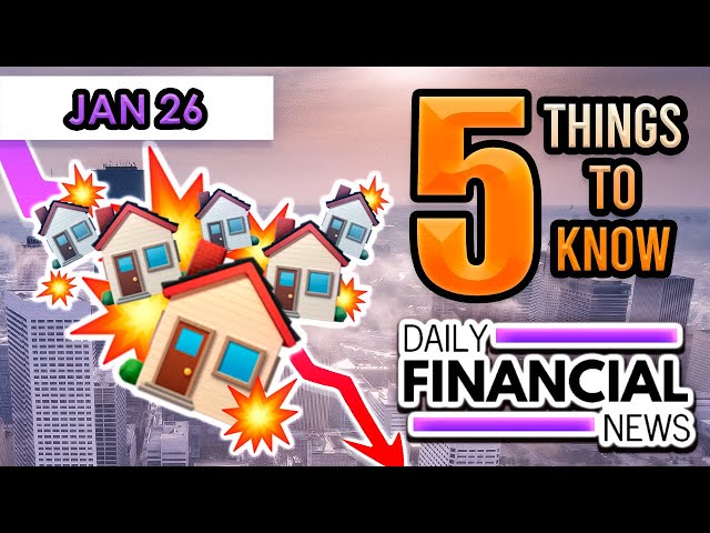 Jan 26 Financial News: Rent Crashes, New Home prices Crash, Layoffs Explode, 500k Income Wasted