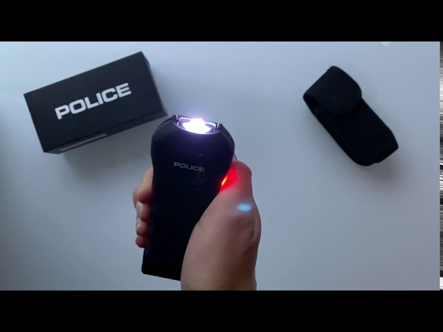 POLICE Stun Gun 512 - Max Voltage Mini Rechargeable With LED Flashlight - Black