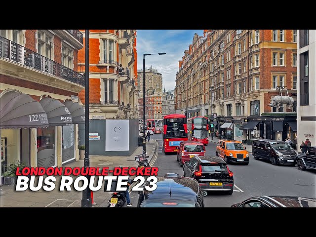 West London double-decker BUS RIDE - Bus Route 23 from Hammersmith to Westbourne 🚌