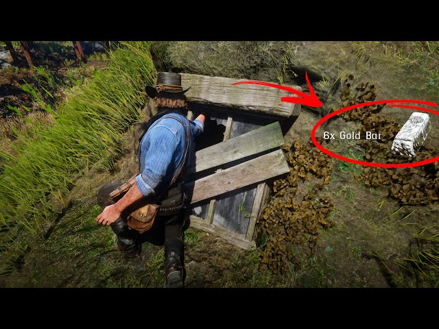 Secret Treasure With Full of Gold Bars Lost In Snow - RDR2