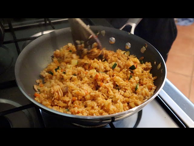 Tuna Gochujang fried rice - Korean food, Simple dish