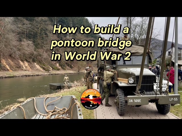 How to build a pontoon bridge in World War 2 #ww2 #military #reenactment