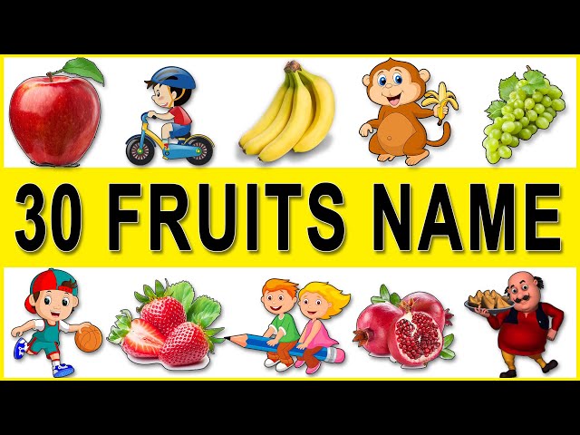 Fruits name for kids | फलों के नाम | Fruits name in English | Fruits pictures | #fruit #kidsvideo