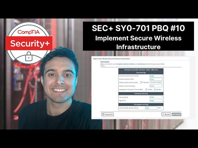 Security+ PBQ #10 - Implement Secure Wireless Infrastructure | Performance Based Questions