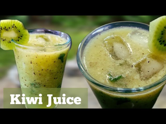 Kiwi juice with eno fruit salt lemon flavour | refreshing kiwi drink