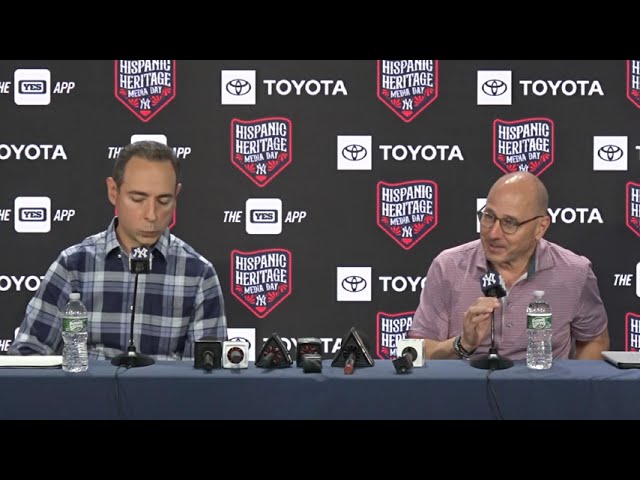 Brian Cashman meets with media on Hispanic Heritage Media Day