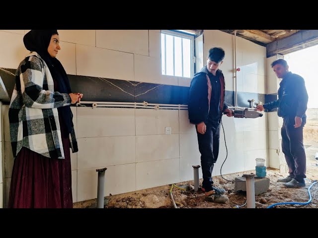 "Ibrahim and Soghrā's Inspiring Plumbing Efforts for Our Dream Home!"