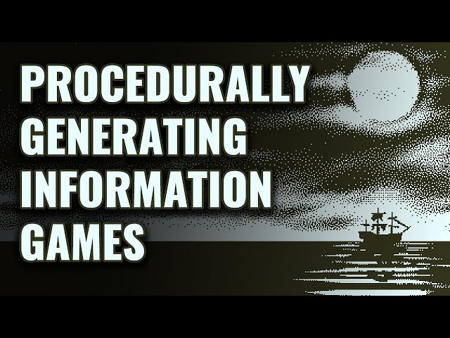 Procedural Generation & Information Games - IEEE CoG 2020 Talk