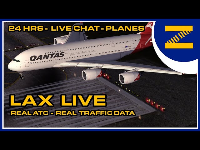 ✈️ PLANESPOTTING LAX 24/7 | LIVE ADS-B TRAFFIC | LIVE ATC | #live #msfs #planespotting