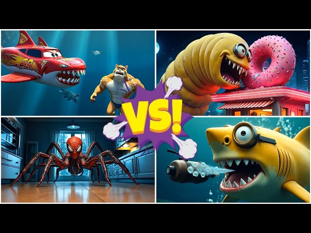 McQueen Shark - CYBERWORM - Minion Shark Monster - SPIDERMAN EXE