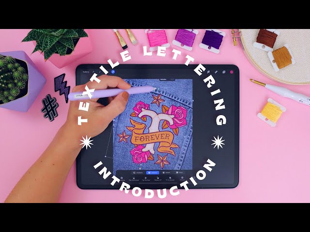 Easy Textile Lettering for Procreate | Online Masterclass 🧶