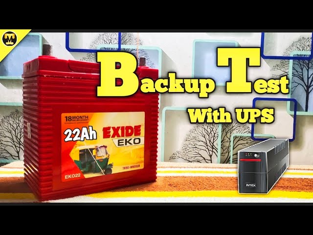 Backup Test🔋 22Ah Exide Battery !!