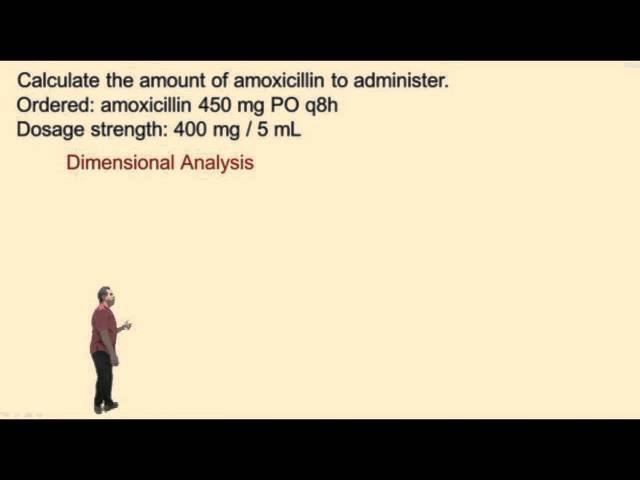 Dosage Calculation - Algebra2go Allied Health - Example 001