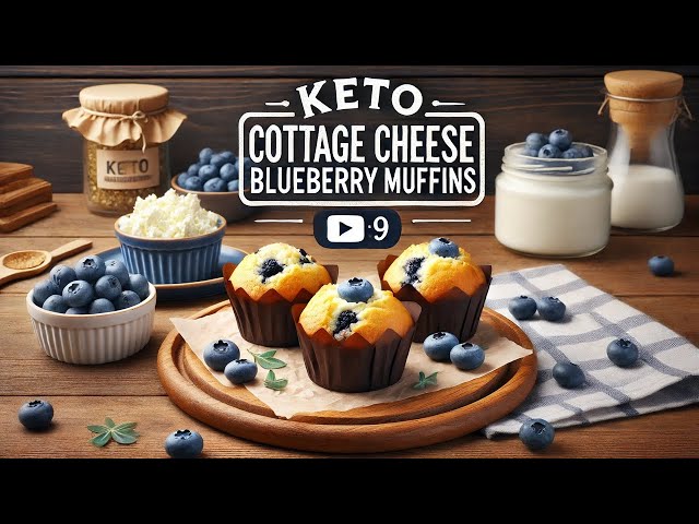 Keto Cottage Cheese Blueberry Muffins | High-Protein & Low-Carb Delight