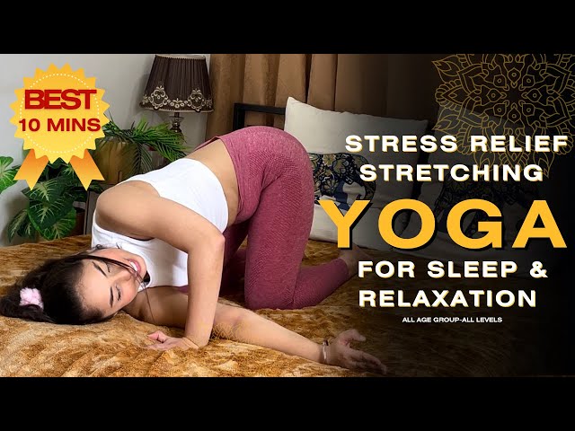 Bedtime Yoga | 10 Min Stress Relief Yoga for Better Sleep #yoga #yogaforbeginners #yogaforsleep