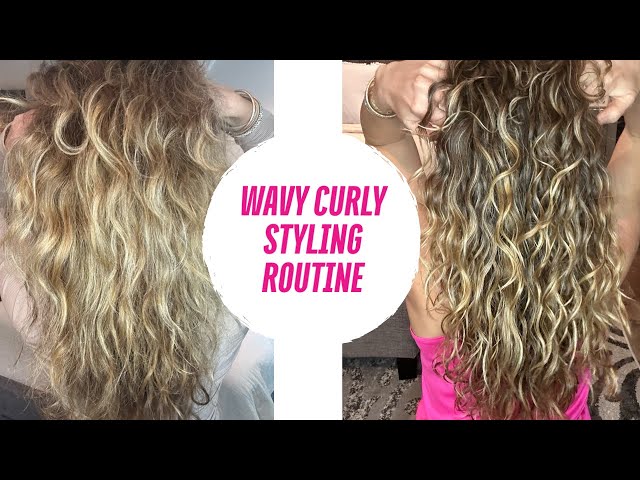 WAVY CURLY HAIR STYLING TUTORIAL ~ Beginner Friendly #naturallycurly #wavyroutine #curlyhair