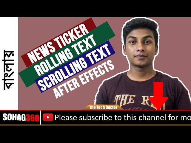 Create Scrolling/Rolling Text or News Ticker With Adobe After Effects