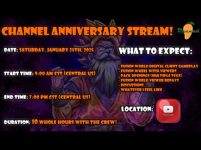 LIVE NOW🔴 2nd Anniversary Stream! Pack Openings, Fusion World Online, Giveaways, and MORE!