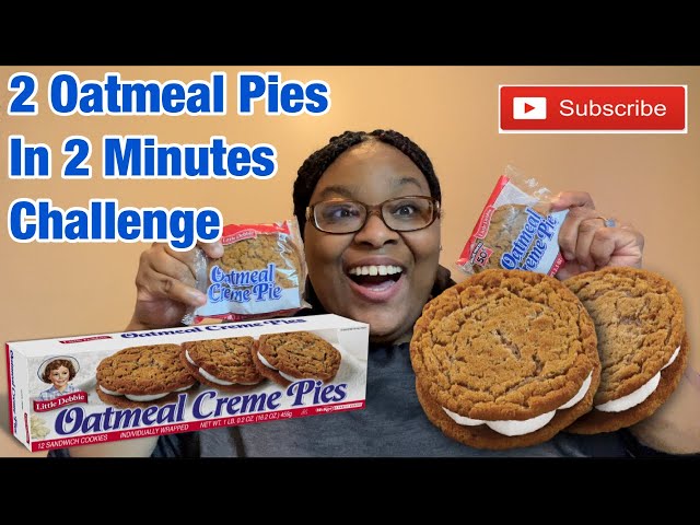 2 OATMEAL PIES IN 2 MINUTES CHALLENGE |CREATED BY @CocoEmpire |FOOD CHALLENGE