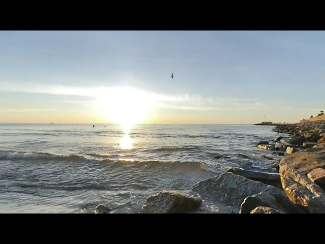 180° VR The VR Beach-Sundown in #Warnemünde VR-Meditation Real Sound