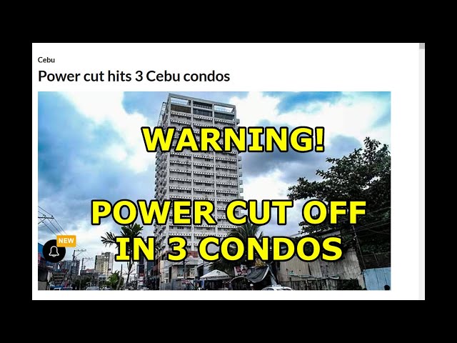 WARNING TO CONDO RENTERS!  POWER CUT OFF IN 3 CONDOS BLDGS!