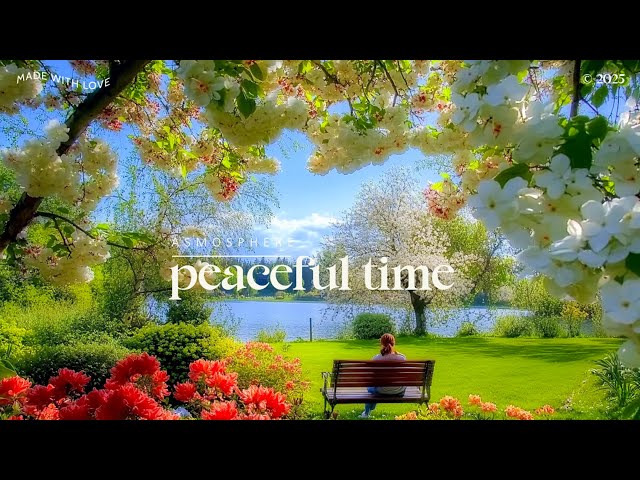 Healing Through Colors - Vibrant Flower Gardens and Soft Birdsong - Relaxing Piano Music