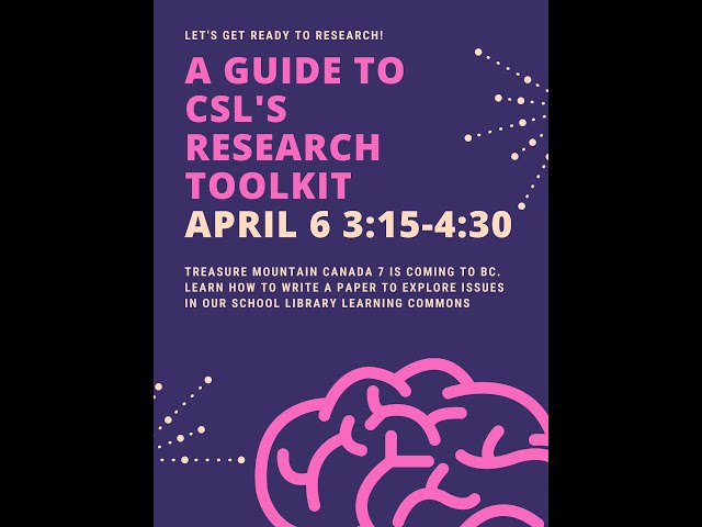 TMC Research Webinar: A Guide to CSL's Research Toolkit -April 6, 2022