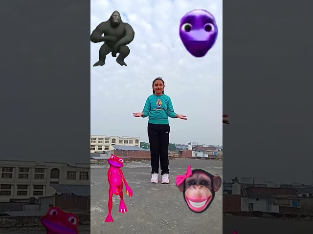 Head to Gorilla, Frog, Alien, Monkey - Dami to cosita dance magic video #viral