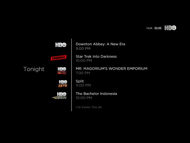 HBO Asia - HBO Network Tonight Schedule Ident