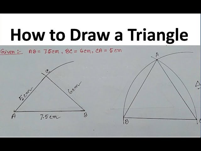 How to draw a triangle with given sides