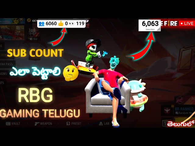 2 TYPES OF SUB COUNT ఎలా పెట్టాలి 🤔telugu లో #viralvideo #fflivetelugu