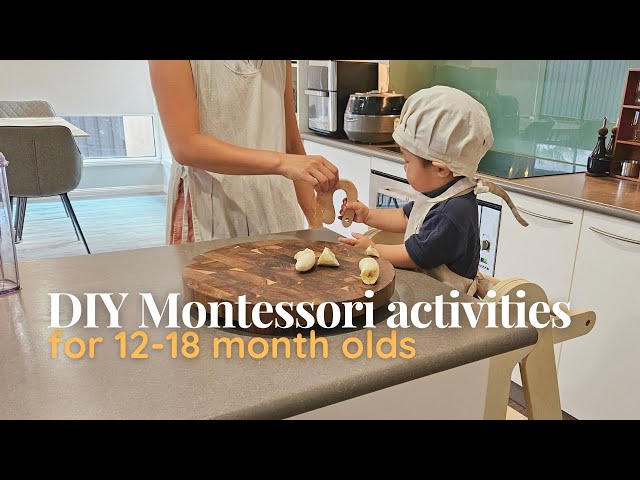 Montessori DIY Activities for 1 Year Olds | With the Piccalio Foldable Helper Tower