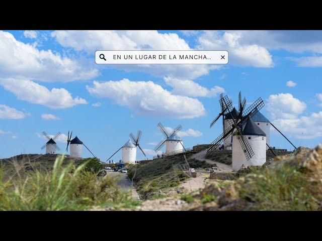 In a place in La Mancha.. CONSUEGRA and its mills | Walking tour 4k