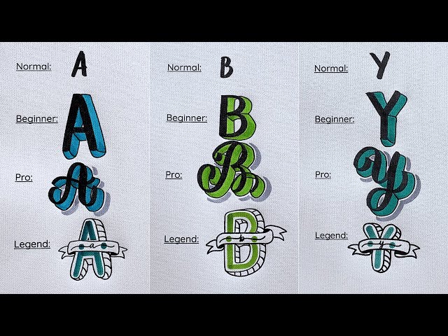 How to Letter the Alphabet: 4 Artistic Styles ideas ✨ | NhuanDaoCalligraphy