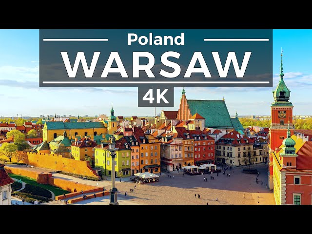 Warsaw, Capital Of Poland 🇵🇱 - by drone 4K HDR (60fps)