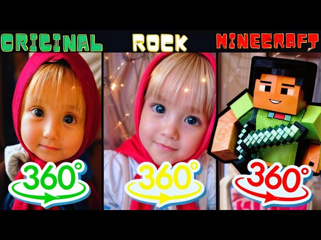 🔵🔵 360 VR VIDEO DANCE OF MASHA AND ⭕️ THE BEAR AND MINECRAFT 🤖GAME CHARACTER