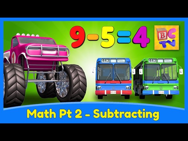 Learn Math for Kids | Subtracting with Monster Trucks by Brain Candy TV