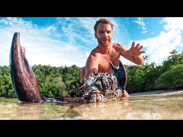 GIANT CRAB! Barehanded Catch & Cook