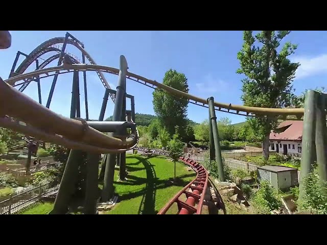 VR Roller Coaster VOLLDAMPF 3D Tripsdrill on-ride VR180 3D Vekoma Family Boomerang Shuttle Coaster